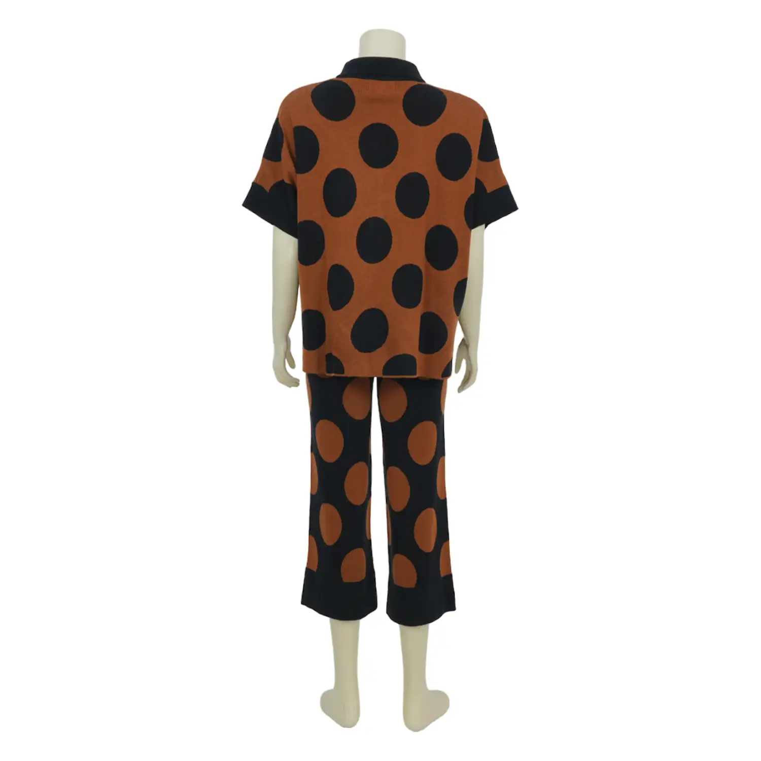 เซตโพลก้า ดอท บันนี่ เสื้อเชิ้ตและกางเกง ทรงคูลอตยาว 4 ส่วน - Image 5
