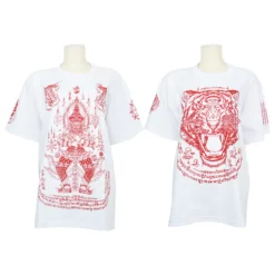 เซตเสื้อยืดคอกลมสีขาว  สกรีนลายยันต์โบราณ