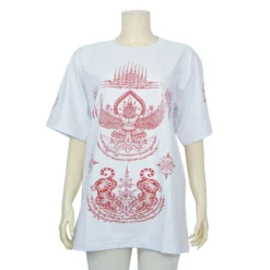 เซตเสื้อยืดคอกลม สีขาวและสีดำ  สกรีนลายยันต์โบราณ (สีขาวยันต์ครุฑ, สีดำยันต์เสือ) - Image 7