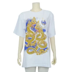 เซตเสื้อยืดคอกลมสีขาว  พิมพ์ลายพญานาค - Image 5