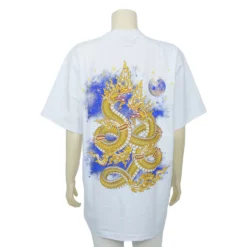 เซตเสื้อยืดคอกลมสีขาว  พิมพ์ลายพญานาค - Image 3