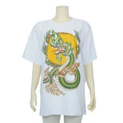 เซตเสื้อยืดคอกลมสีขาว  พิมพ์ลายพญานาค - Image 2