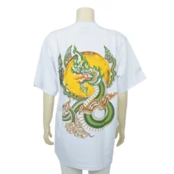 เซตเสื้อยืดคอกลมสีขาว  พิมพ์ลายพญานาค - Image 6