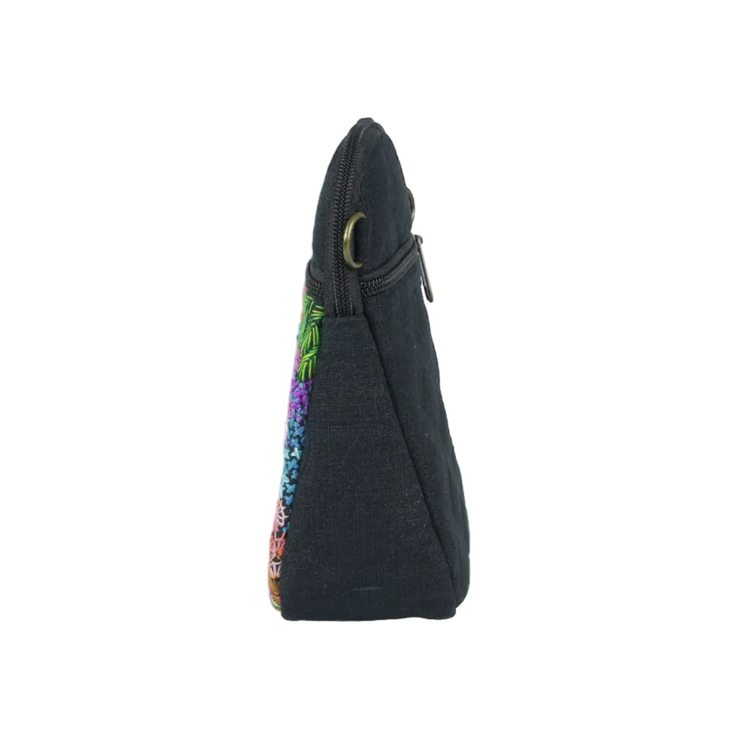 กระเป๋าใส่โทรศัพท์ ผ้าใยกัญชงปักมือ (คละสี) - Image 7