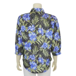 เสื้อเชิ้ตแขน 3 ส่วน เสริมขอบแขน ผ้ากำมะหยี่ - Image 3