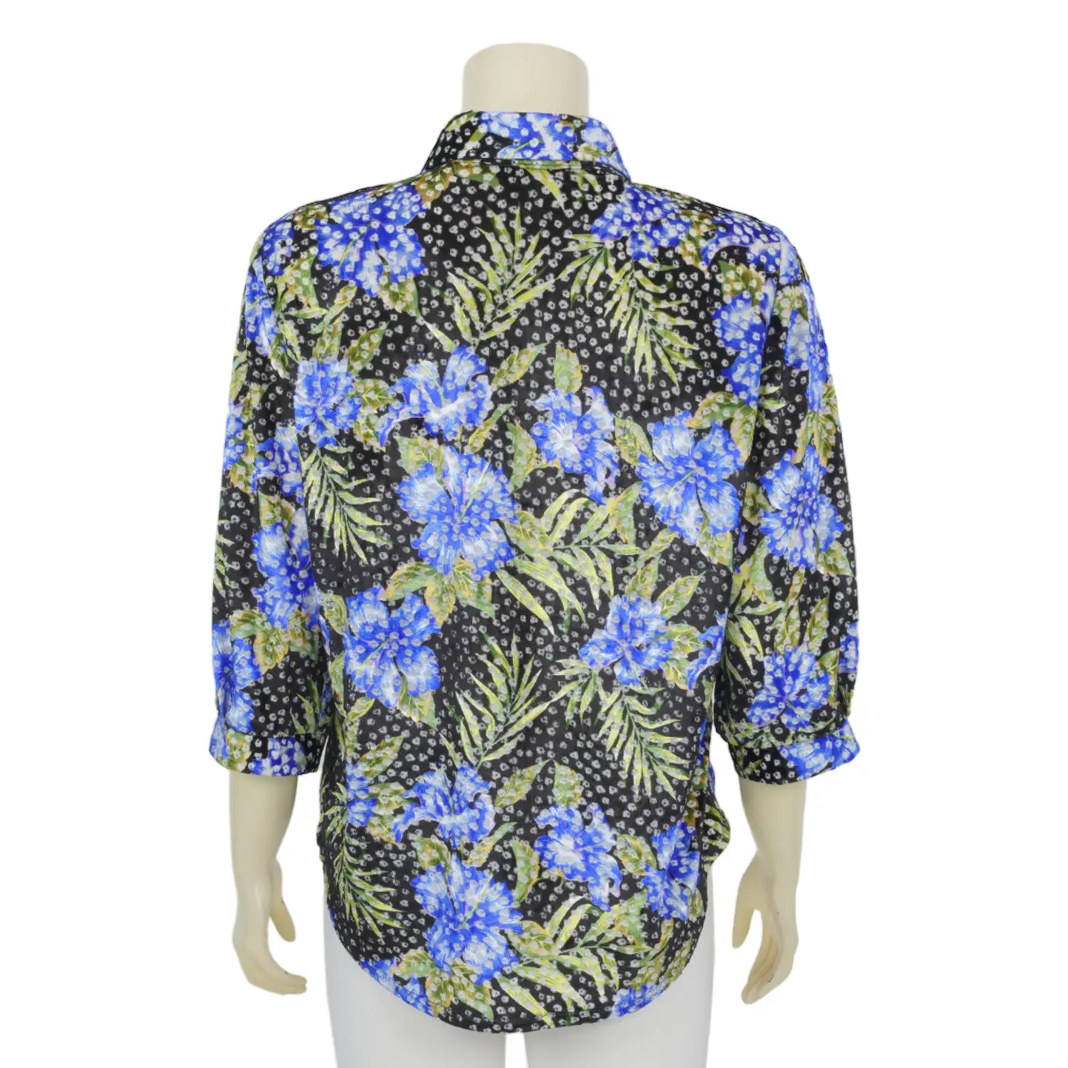 เสื้อเชิ้ตแขน 3 ส่วน เสริมขอบแขน ผ้ากำมะหยี่ - Image 3