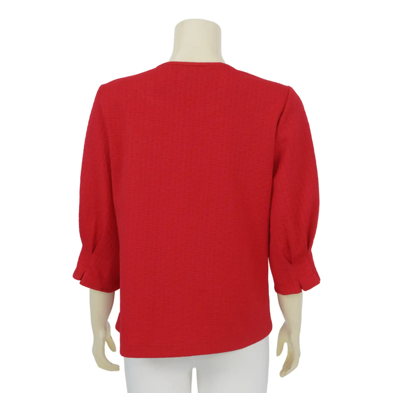 เสื้อคอกลม แขน 3 ส่วน แต่งจีบปลายแขน - Image 3