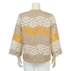 เสื้อแจ็คเก็ต แขนยาว ผ้าลูกไม้ พร้อมเสื้อแขนกุด - Image 3