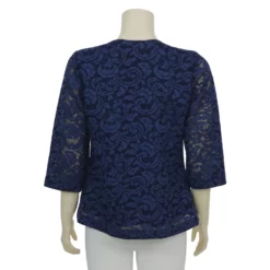 เสื้อคอวี แขน 3 ส่วน  ผ้าลูกไม้ฮันน่า - Image 3