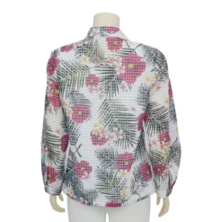 เสื้อเชิ้ตแขนยาว ผ้าลูกไม้ฮันน่า สีออฟไวท์ - Image 3