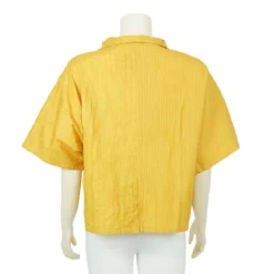 เสื้อสตรีคอปีนแขนสั้น ทรงปีกค้างคาว ผ้าตีเกล็ด - Image 5