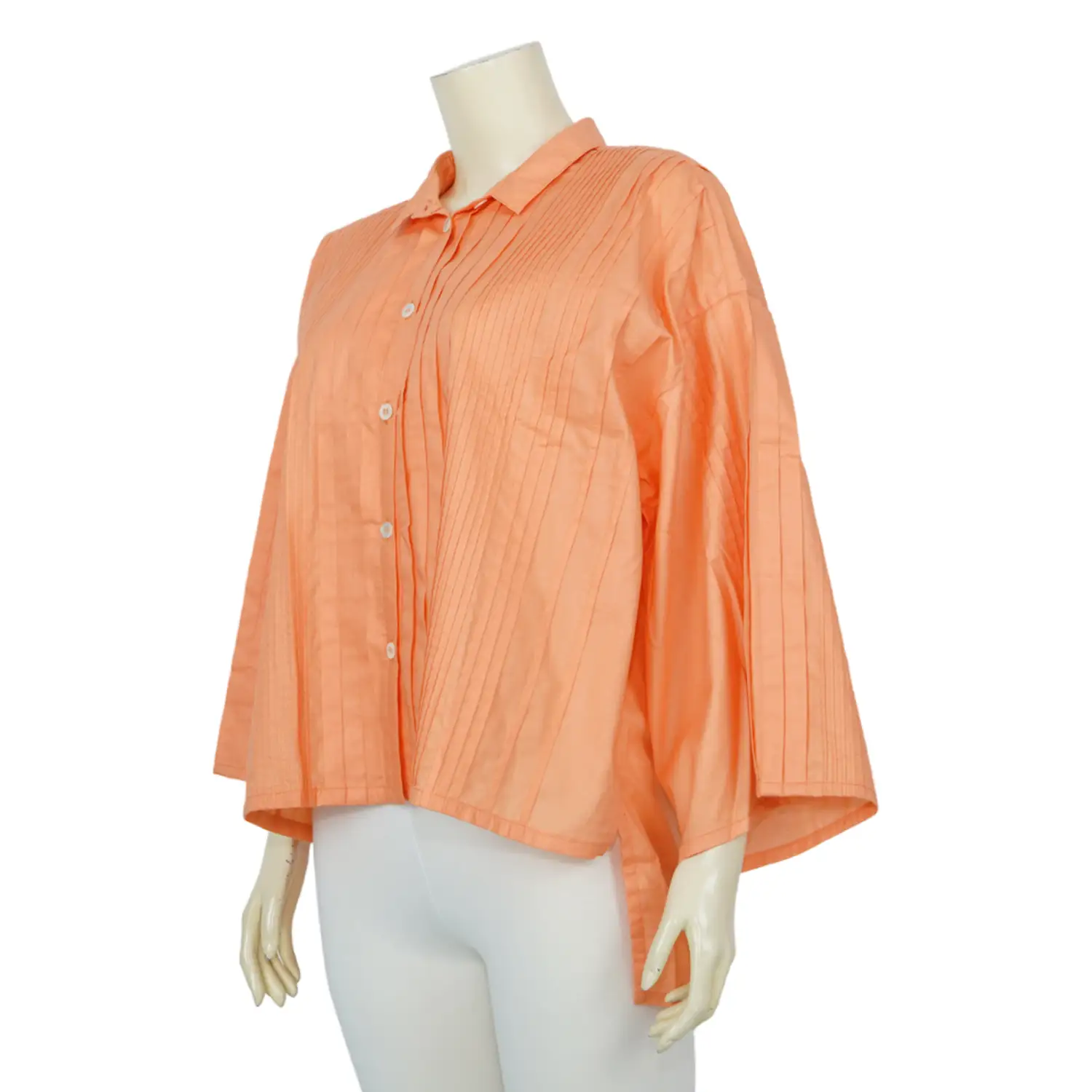 เสื้อสตรีคอปกแขนบาน ยาว 5 ส่วนทรงไหล่ตก - Image 2