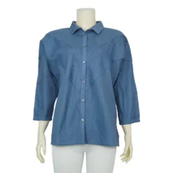 เสื้อเชิ้ตสตรีแขนยาว ทรงปีกค้างคาว ปลายแขนสอบ