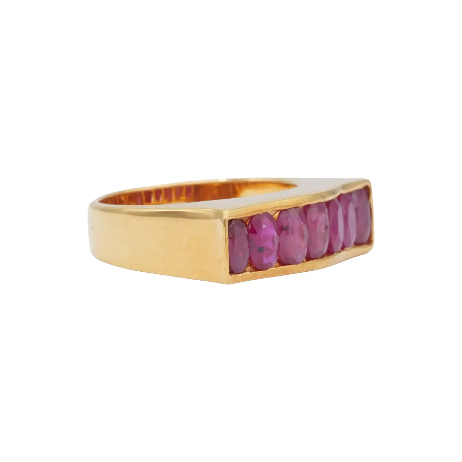 แหวนเงิน925 ชุบทอง24K ประดับทับทิม - Image 2