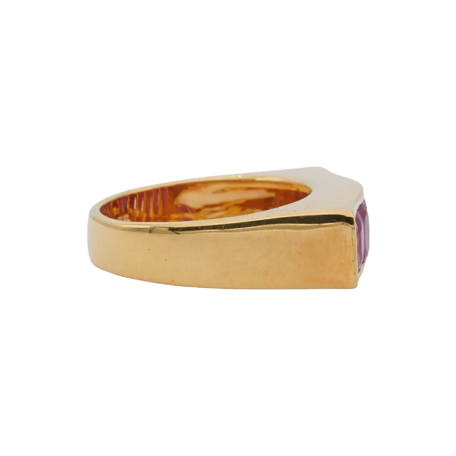 แหวนเงิน925 ชุบทอง24K ประดับทับทิม - Image 3