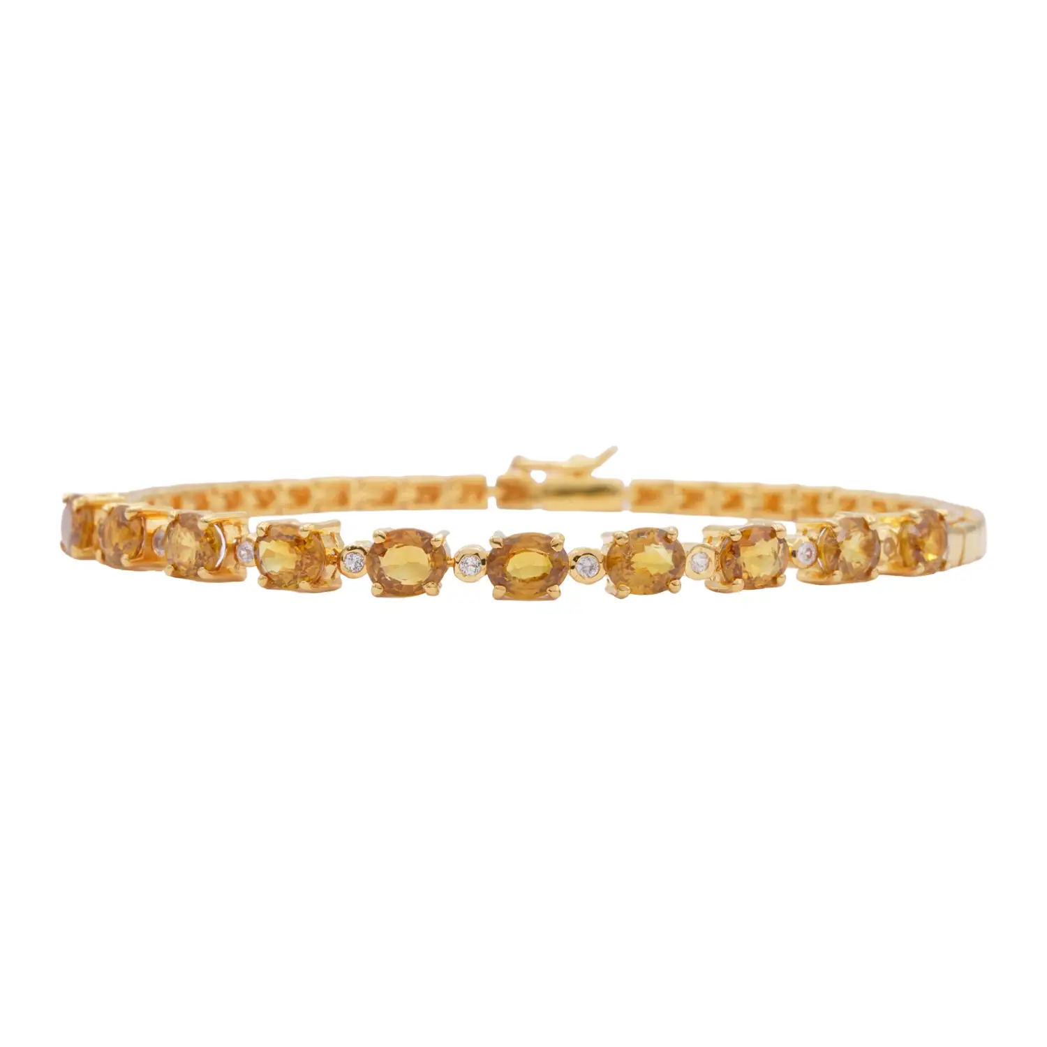 สร้อยข้อมือเงิน925 ชุบทอง24K ประดับอัญมณี - Image 3