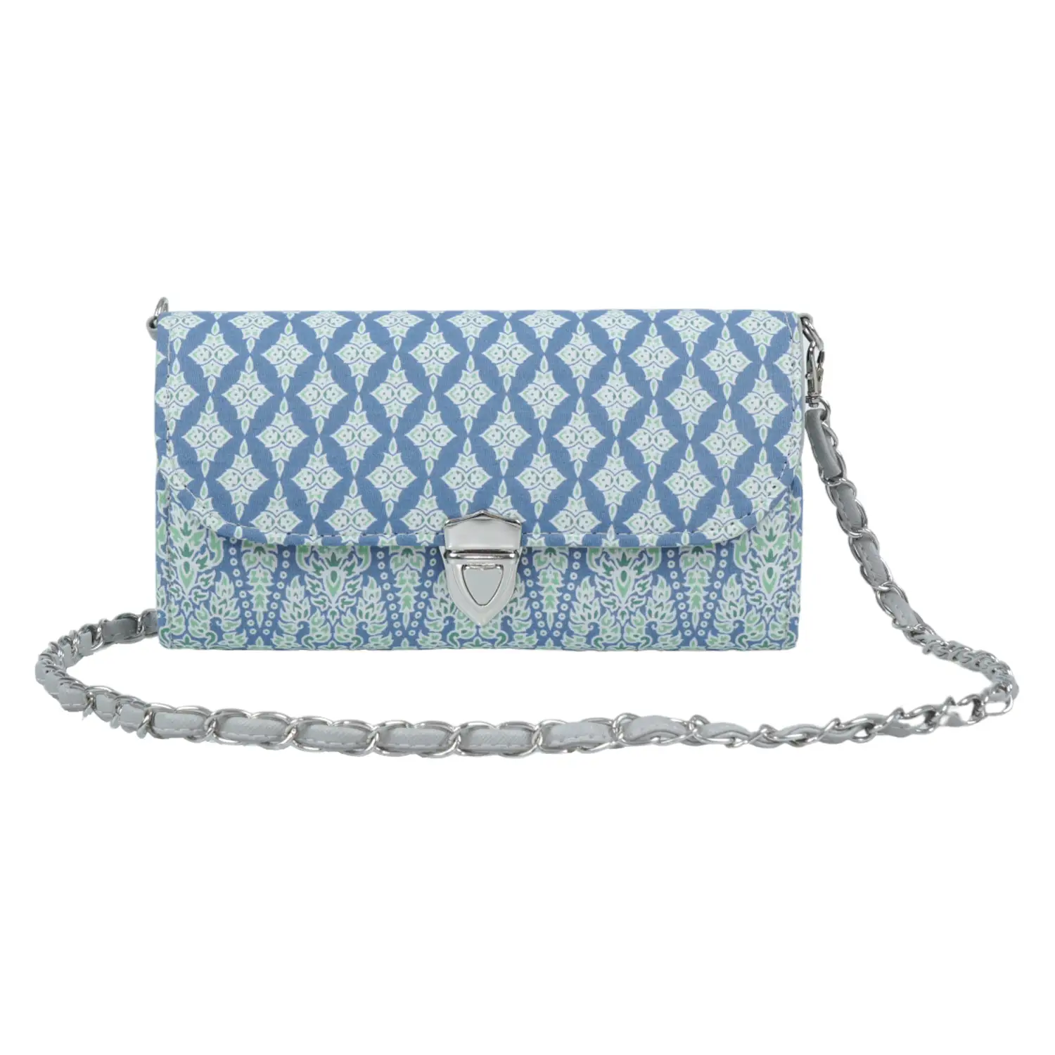 กระเป๋าสะพายแบบ Cross Body ผ้าปาเต๊ะลายไทย (ใช้งานได้ 2 แบบ)