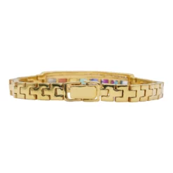 สร้อยข้อมือ เงิน925 ชุบทอง18K ประดับอัญมณีหลากชนิด และโทแพซสีขาว - Image 3