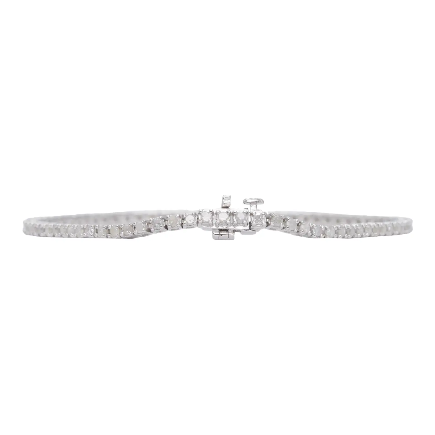 สร้อยข้อมือเงิน925 ประดับเพชร ดีไซน์ Tennis Bracelet - Image 3