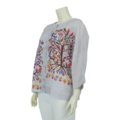 เสื้อคอจีน แขน 3 ส่วน ลายศิลปะสไตล์ชนเผ่า - Image 2