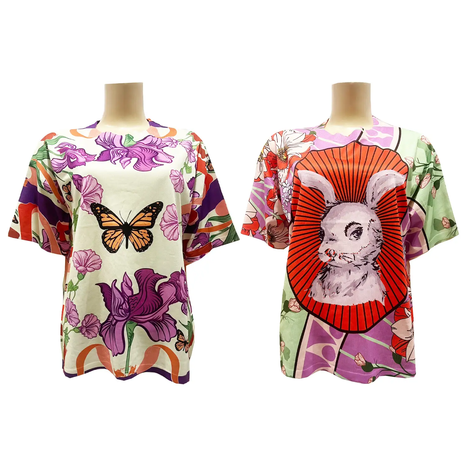 เสื้อคอกลม แขนสั้น ผ้าทอเกาหลี