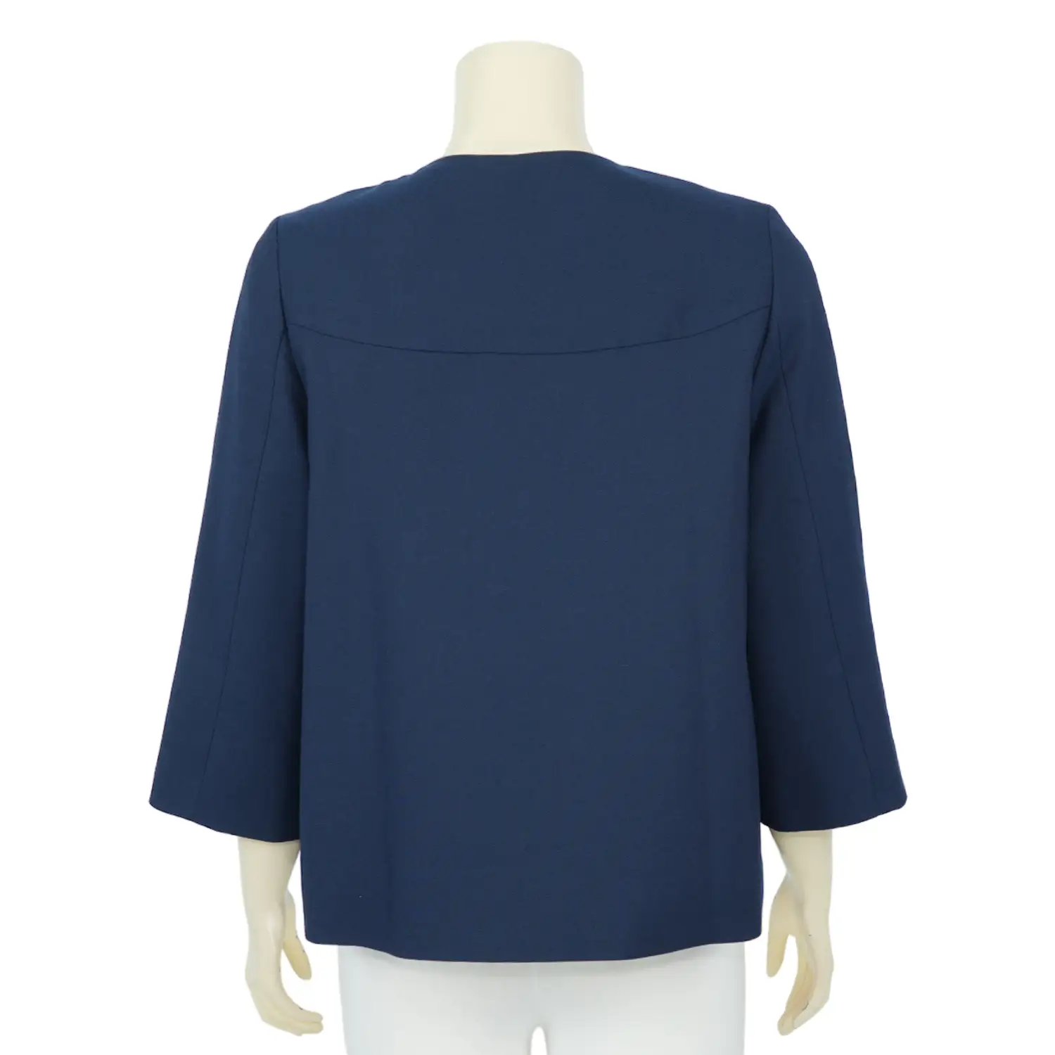 เสื้อคลุมคอกลม ผ่าหน้า แขน 5 ส่วน ผ้าสีพื้น - Image 5