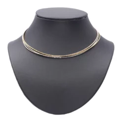 สร้อยคอเงิน925 ชุบทอง18K,  ทองขาว18และ ทองชมพู18K  ลายบิดเกลี่ยว