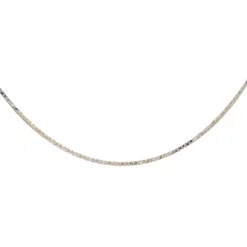 สร้อยคอทอง18K และทองขาว18K ลายปล้องเจียเหลี่ยมเพชร - Image 2