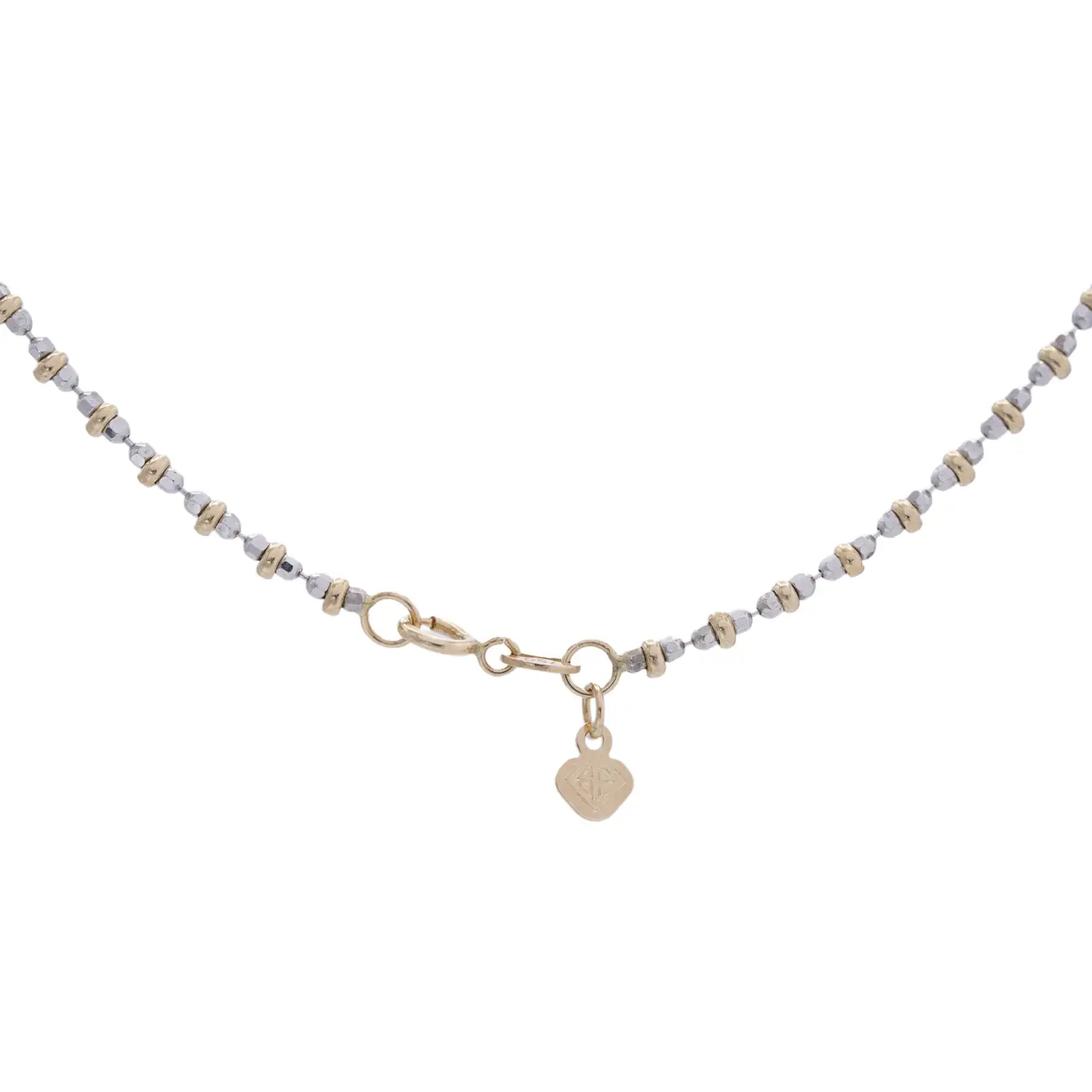 สร้อยคอทอง18K และทองขาว18K ลายข้อสลับห่วง - Image 3