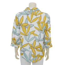 เสื้อเชิ้ตสตรีแขนกระบอกยาว 3 ส่วน ผ้าคอตตอนลินิน - Image 5