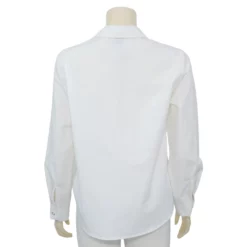 เสื้อเชิ้ตแขนยาว ผ้าคอตตอนสีขาว - Image 3