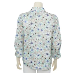 เสื้อเชิ้ต แขน 4 ส่วน  ผ้าโคโม่ทวิล พิมพ์ลายฟลอรัล - Image 3