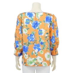 เสื้อคอปาด แขน 5 ส่วน ลายฟลอรัล แต่งลูกไม้ - Image 3
