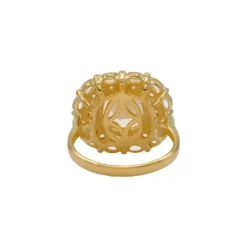 แหวนเงิน925 ชุบทอง18K ประดับซิทริน และโทแพซสีขาว - Image 4