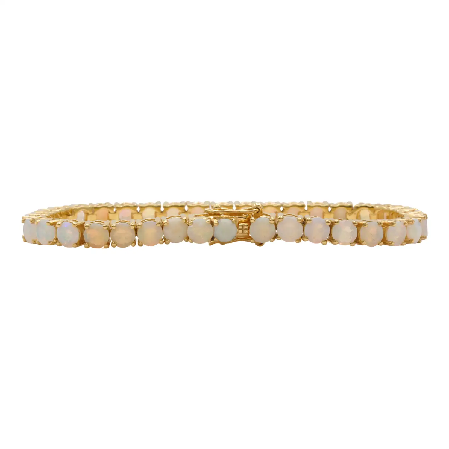 สร้อยข้อมือเงิน925 ชุบทอง18K ประดับโอปอ - Image 3