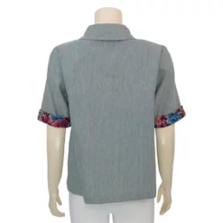เสื้อเชิ้ต แขนสั้น ผ้าด๊อบบี้ สแปนเด็กซ์ - Image 3