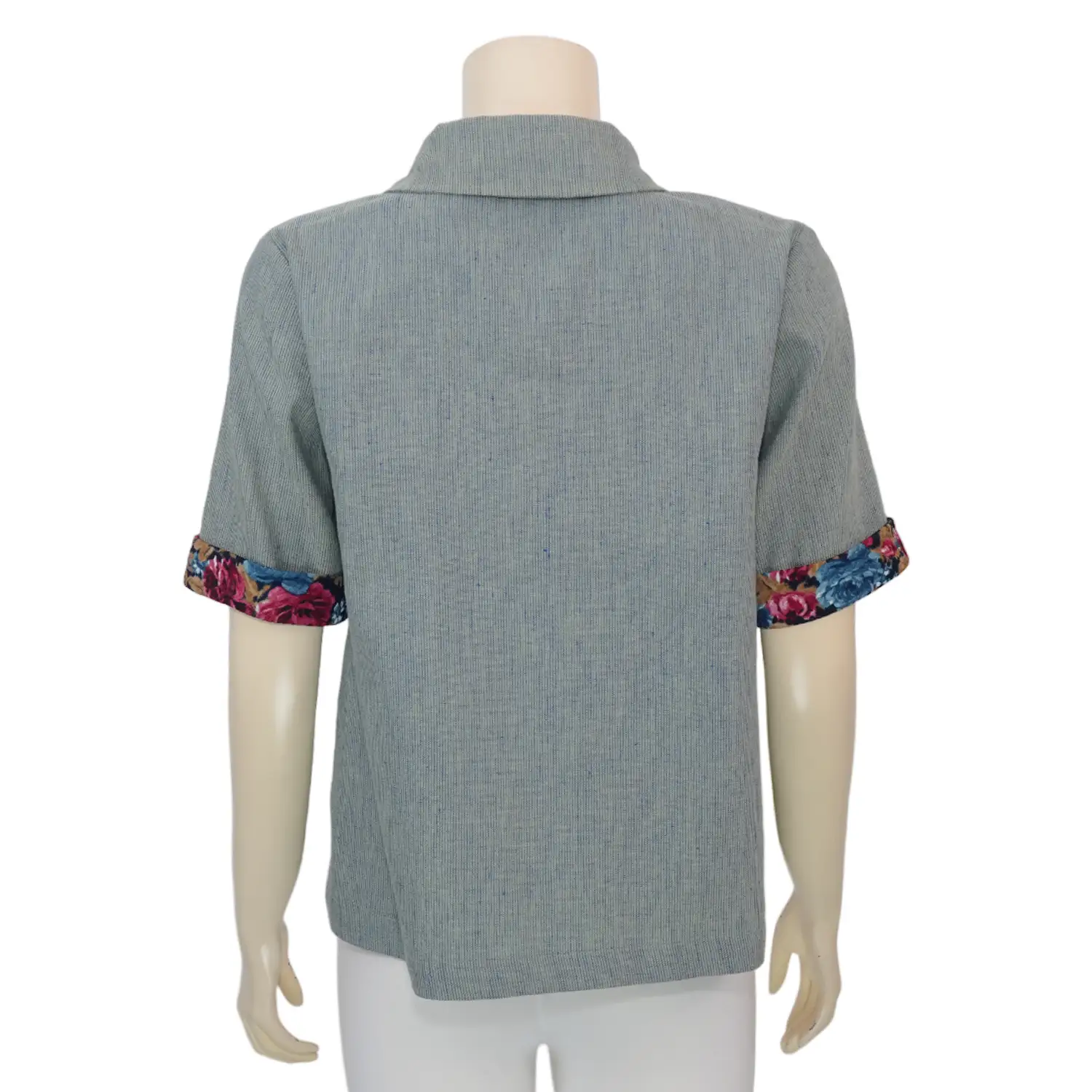 เสื้อเชิ้ต แขนสั้น ผ้าด๊อบบี้ สแปนเด็กซ์ - Image 3