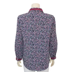 เสื้อเชิ้ต แขนยาว ผ้าพีชสกิน ลายมินิ ฟลอรัล - Image 3
