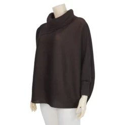 เสื้อคอถ่วง ผ้าพลีท แขนค้างคาวยาว 3 ส่วน - Image 2