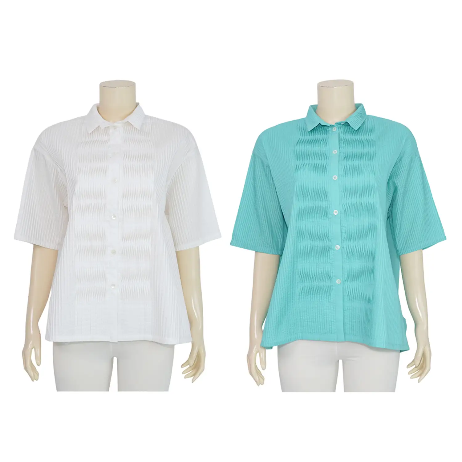 เสื้อเชิ้ต แขนสั้น ทรงไหล่ตก