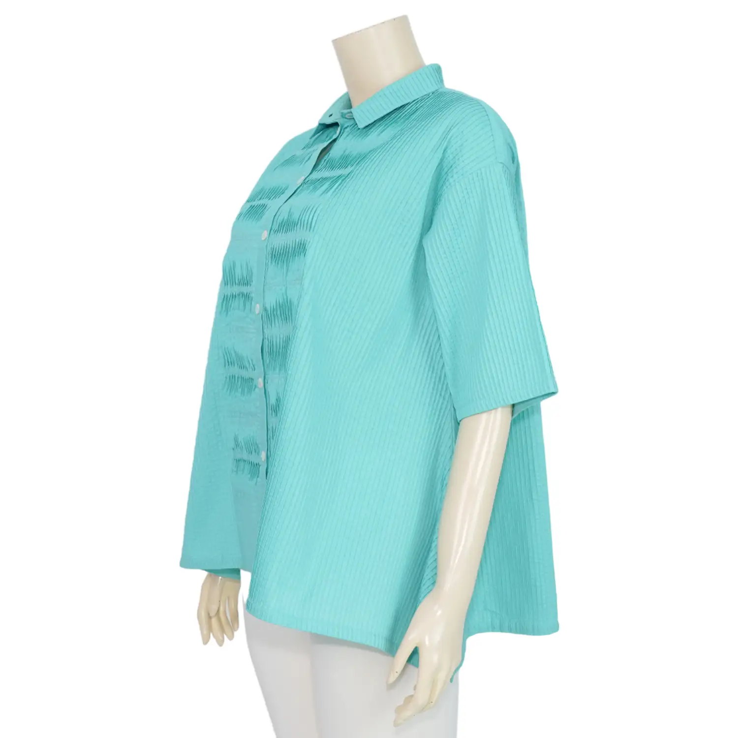 เสื้อเชิ้ต แขนสั้น ทรงไหล่ตก - Image 4