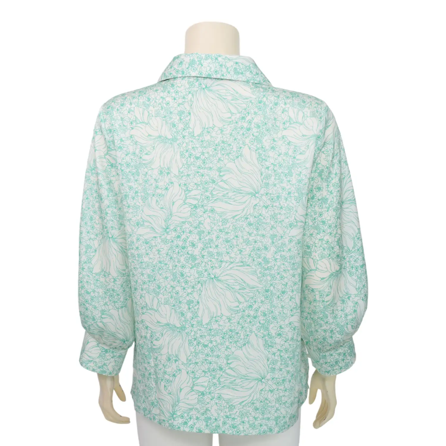 เบคกี้ รัสเซล เสื้อคอปกผ่าหน้าทรงคอวี แขนยาวทรงแขนพอง - Image 3