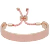 กำไลข้อมือชุบทองชมพู18K ประดับคริสตัล สวารอฟสกี้ ลงยาและแต่งลายคล้าย ดอกไม้
