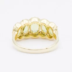 แหวนเงิน925 ชุบทอง18K ประดับเพริดอต และโทแพซสีขาว - Image 4