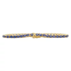 กลิทซ์ จิวเวล สร้อยข้อมือ เงิน925 ชุบทอง18K ประดับไพลิน - Image 3