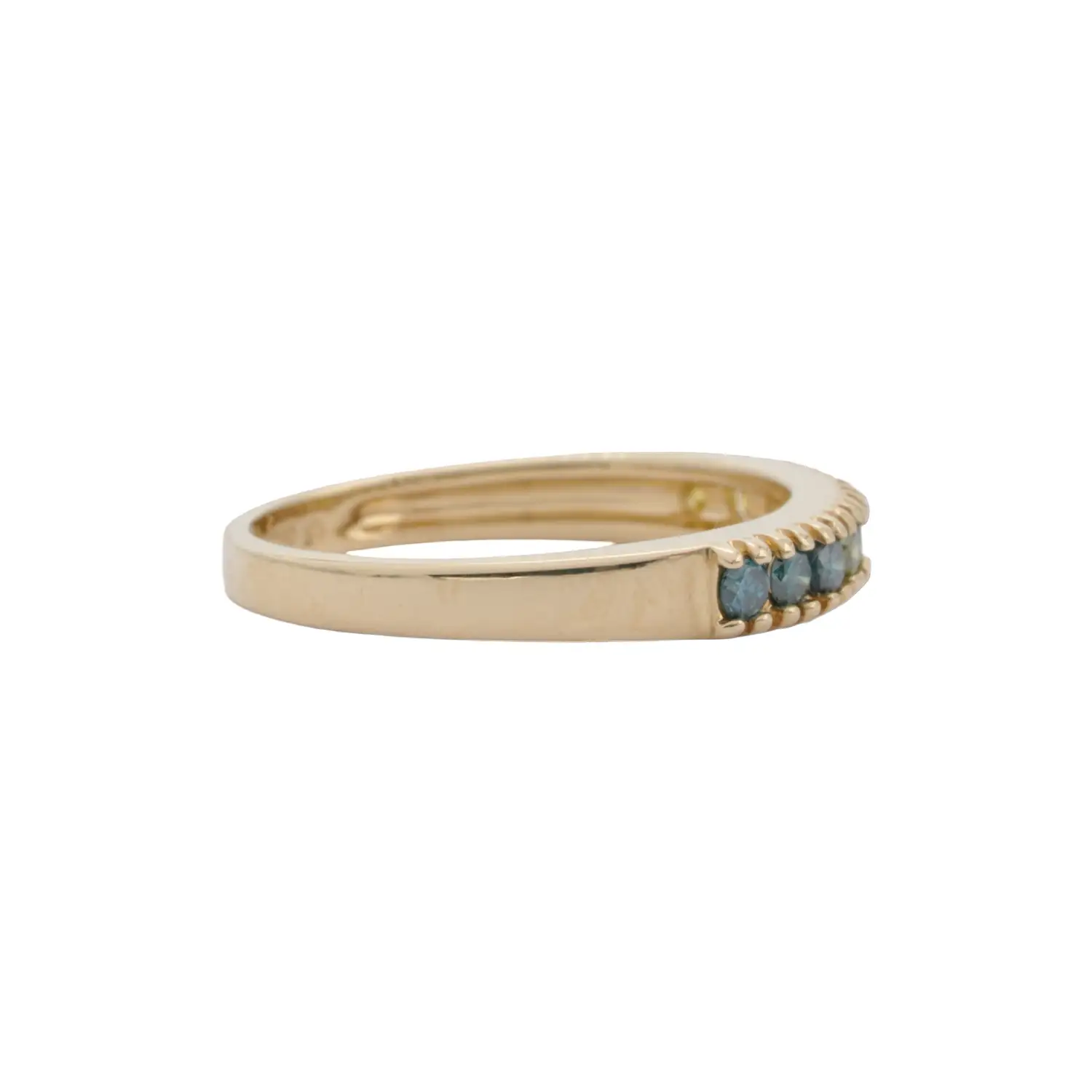 คัลเลอร์ ไดมอนด์ แหวนทอง14K ประดับเพชรหลากสี ดีไซน์แหวนแถว - Image 3