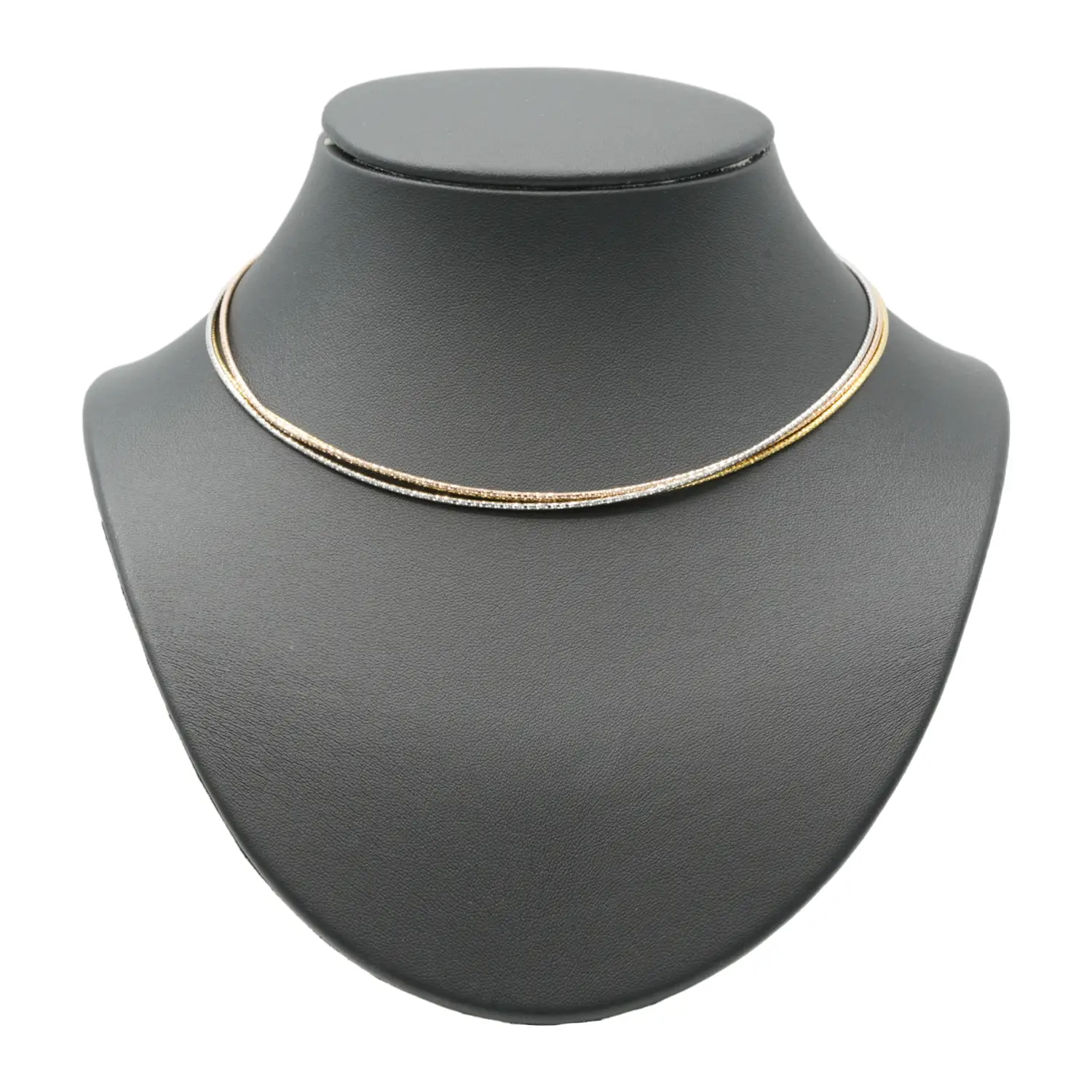 ชาริเตส สร้อยคอเงิน925 ชุบทอง18K ดีไซน์ 3 สี - Image 2