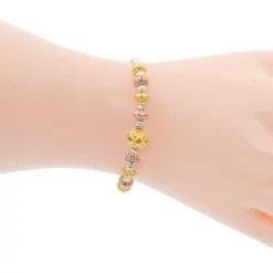 พี อะทีริเย่ กำไลข้อมือเงิน925 ชุบทอง18K ดีไซน์สามกษัตริย์ - Image 2