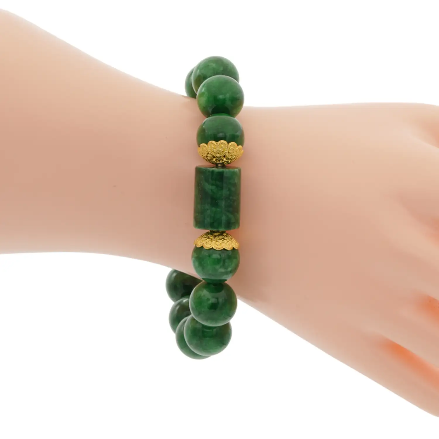 จิณณ์ณิชา ลักซ์ชัวรี่ สไตล์ สร้อยข้อมือควอตซ์สีเขียว - Image 2