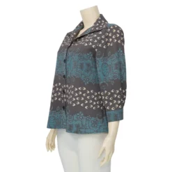 มิกิโกะ เสื้อเชิ้ตแขน 4 ส่วน สีเทาเข้ม - Image 2
